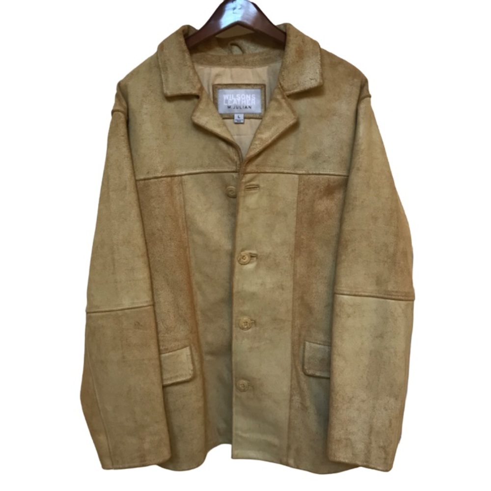Vintage Wilsons Leather Coat Rancher Jacket Heavy Hide Very Warm Men’s Size L